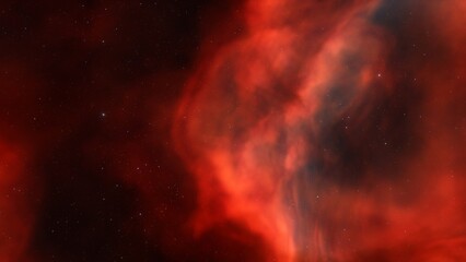 Fototapeta premium Cosmic background with a blue purple nebula and stars 