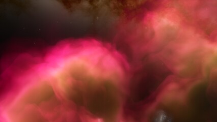 Cosmic background with a blue purple nebula and stars
