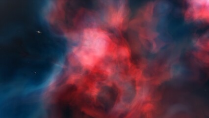 Fototapeta premium Cosmic background with a blue purple nebula and stars 