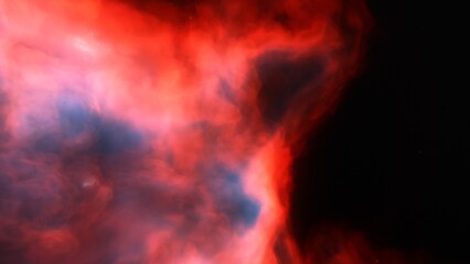 Cosmic background with a blue purple nebula and stars
