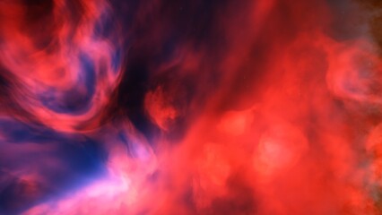 Cosmic background with a blue purple nebula and stars

