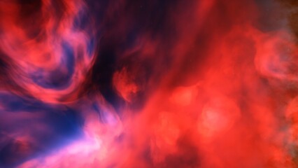 Cosmic background with a blue purple nebula and stars
