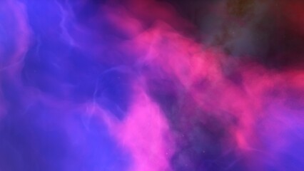 Cosmic background with a blue purple nebula and stars
