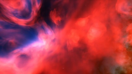 Cosmic background with a blue purple nebula and stars

