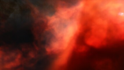 nebula gas cloud in deep outer space, science fiction illustration, colorful space background with stars 3d render
