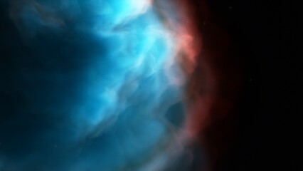 Space background with realistic nebula and shining stars. Colorful cosmos with stardust and milky way. Magic color galaxy. Infinite universe and starry night. 3d render
