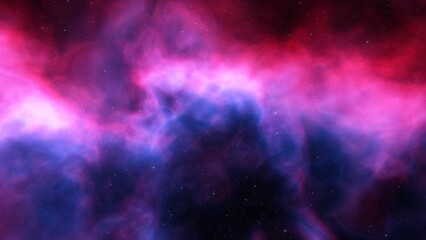 Space background with realistic nebula and shining stars. Colorful cosmos with stardust and milky way. Magic color galaxy. Infinite universe and starry night. 3d render
