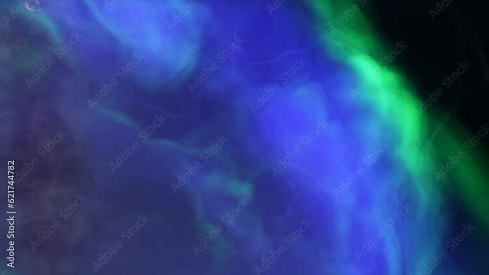 Wall mural space background with realistic nebula and shining stars. colorful cosmos with stardust and milky wa