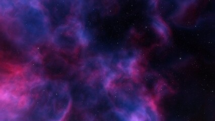 Space background with realistic nebula and shining stars. Colorful cosmos with stardust and milky way. Magic color galaxy. Infinite universe and starry night. 3d render
