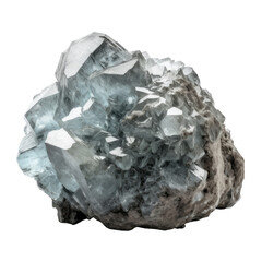 crystal mineral stone isolated on transparent background cutout