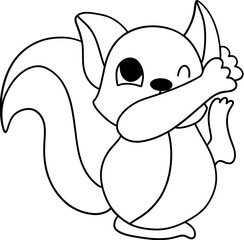 Cute Squirrel, Autumn or Fall Animal, illustration