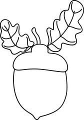 Autumn Acorn, Autumn or Fall Animal, illustration