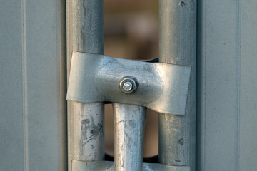 Construction site fencing hoarding panels and back support pipe