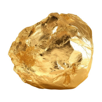 gold isolated on transparent background cutout