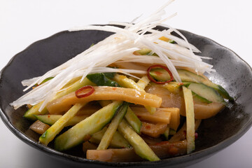 メンマとキュウリのピリ辛和え