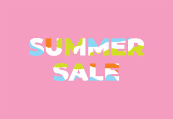 Fototapeta premium summer sale, poster, banner, summer holidays vacation Web Banner illustration, shopping