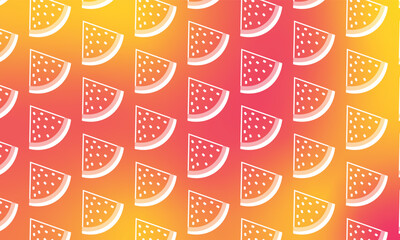 watermelom nation day 5 august, watermelon seamless  vector pattern