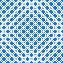 Geometric ornamental blue vector pattern. Abstract seamless checkerboard background vector illustration.
