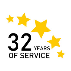 Obraz premium Five Star 32 Years of Service