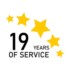Fototapeta premium Five Star 19 Years of Service