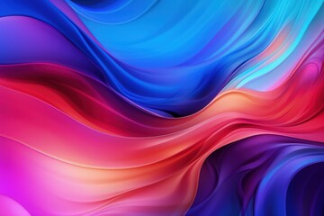 Fototapeta na wymiar Trendy abstract colorful banner, curvy lines. Banner with colorful waves. Made with Generative AI