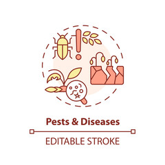 Editable milk and meat icon representing heatflation concept, isolated vector, global warming impact thin line illustration.