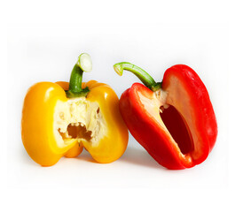 red and yellow peppers