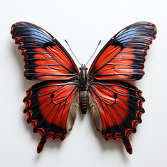 A Red Admiral Butterfly (Vanessa atalanta) top-down view.