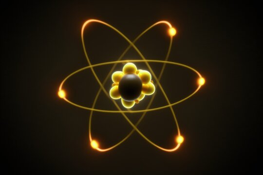 Atomic nucleus electrons neutrons protons. model shows that an atom is mostly empty space, with electrons orbiting a fixed, positively charged nucleus in set, predictable paths.