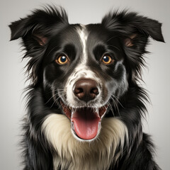 Fototapeta premium A Border Collie (Canis lupus familiaris) with dichromatic eyes in a fetching pose.
