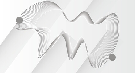 Abstract background with dynamic linear waves. Vector illustration in flat minimalistic style