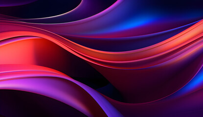 abstract colourful blue purple red iridescent silk wave background