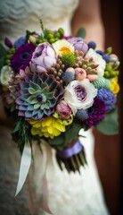 beautiful, elegant wedding bouquet