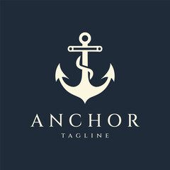 Anchor logo design vector illustration © Leyde