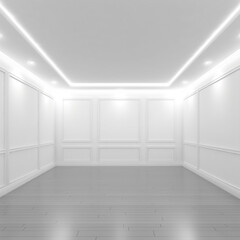 Fototapeta premium Empty white room, Ai Generation 