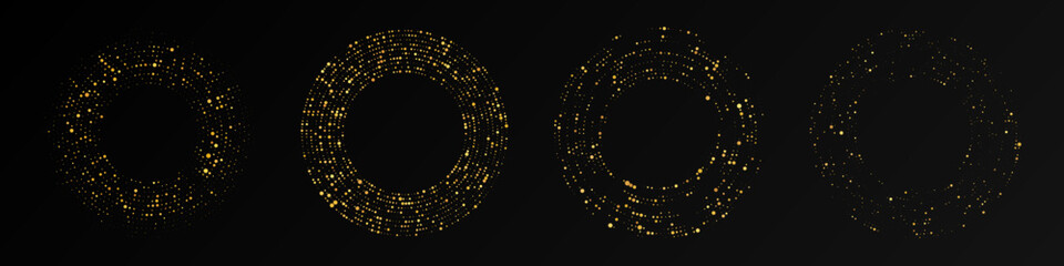 Abstract gold glowing halftone dotted background