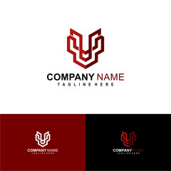 
Unique and modern VY monogram logo design