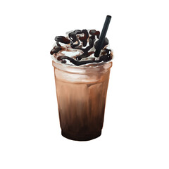 glass of coffee and cream