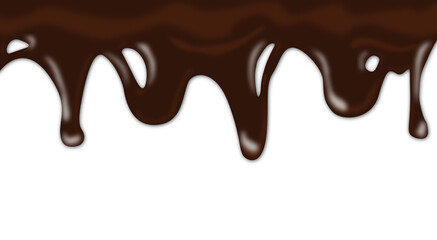 Dripping Melted Chocolate Syrup