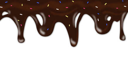 Dripping Melted Chocolate Syrup