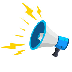 megaphone loudspeaker speaker bullhorn alert vector design element.