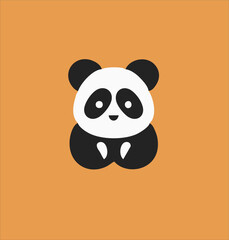 panda head mascot logo vector design for badge, emblem or printing