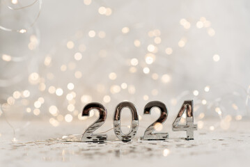 2024 text background. New year and business concept strategy.
