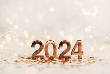 2024 text background. New year and business concept strategy. - obrazy, fototapety, plakaty