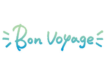 手書き文字素材「Bon Voyage」。ベクターデータ。