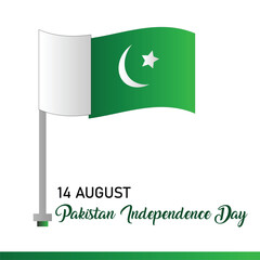 Happy independence day Pkistan.14th August background. vector illustration design
