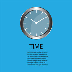 Time concept or clock business icon. Vector design
