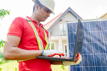 Businessman preparing graphs sitting with dog near desk at home office