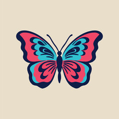Abstract butterfly logo icon