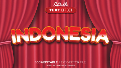 3d text effect independent indonesia